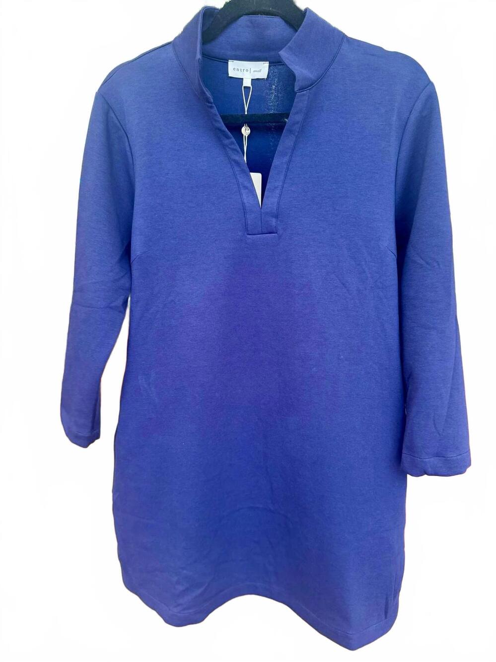 NEW ENTRO women's harbor shift mini dress in blue